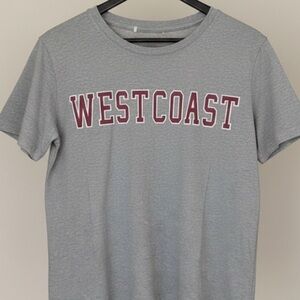 Brandy Melville Gray Westcoast Crop Top
 | Women’s Casual Summer Tee |